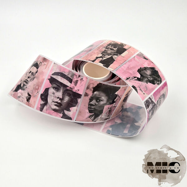 MIC | PET Tape (Glossy & Embossed): Pink Portraits