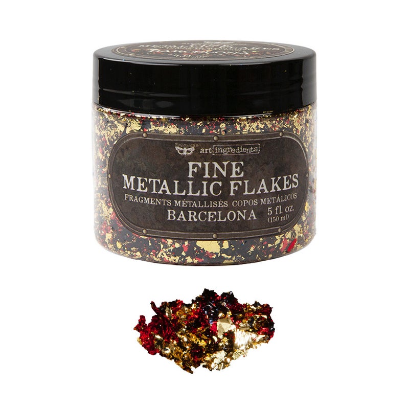 Finnabair x Prima | Art Ingredients: Hienojakoiset Metallihiutaleet - Barcelona