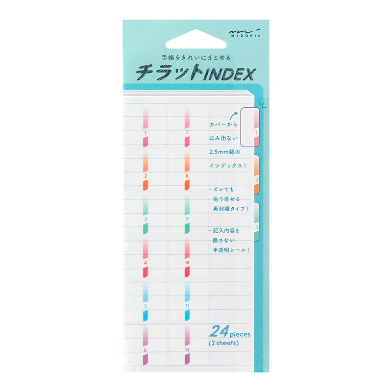 Midori | Index Label Chiratto Number Color