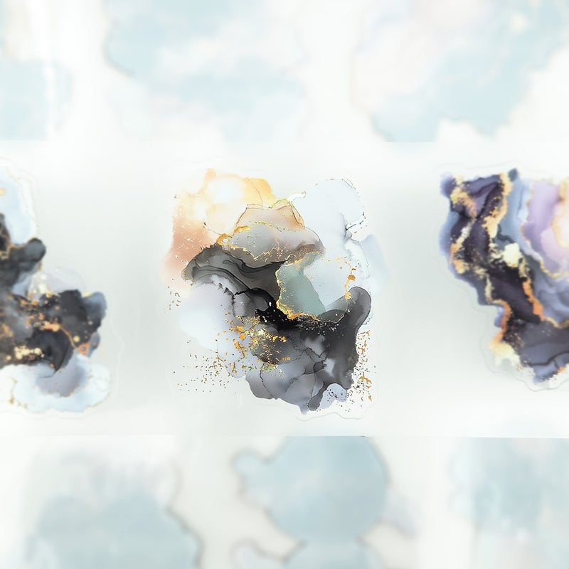 MIC | PET Tape (3D Gold Foiled & Kiss-cut): Black Splash