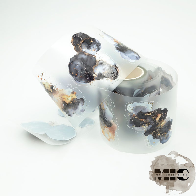 MIC | PET Tape (3D Gold Foiled & Kiss-cut): Black Splash