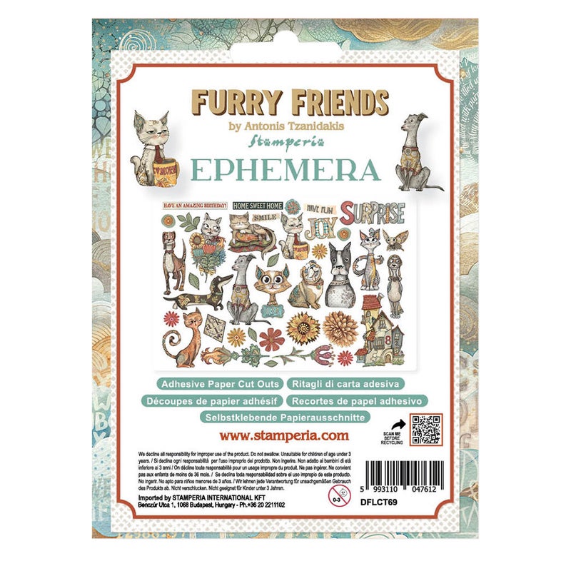 Stamperia | Liimattavat Leikekuvat - Furry Friends