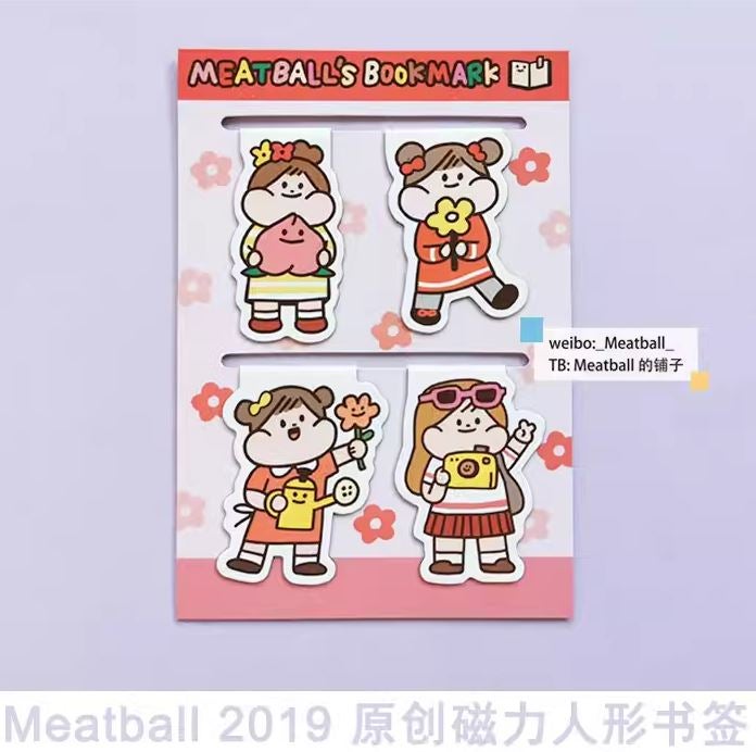 Meatball | Magnetic Bookmarks: Girls