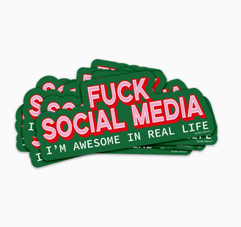 Studio Inktvis | Vinyl Sticker: Fuck Social Media