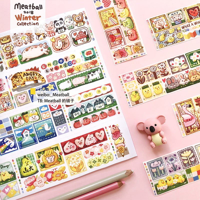 Meatball | Washi Tape: Patchwork Bright Colors