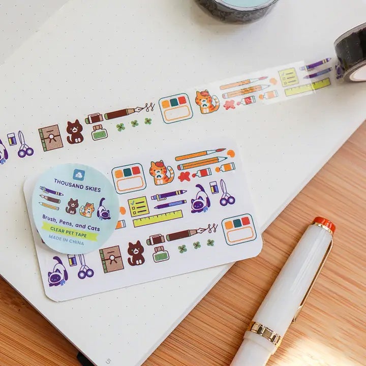 Thousand Skies | PET-Teippi - Brush, Pens, and Cats