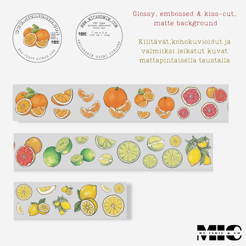 JEXTENDED x MIC | PET Tape (3D Glossy & Kiss-cut): Citrus Life