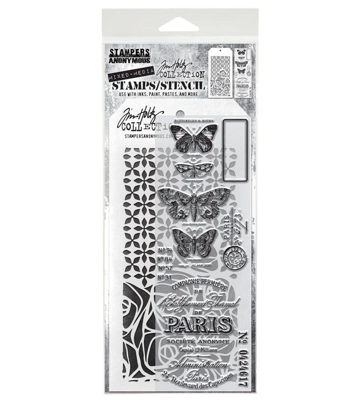 Stampers Anonymous & Tim Holtz | Leimasin- & Sapluunasetti: Papillion