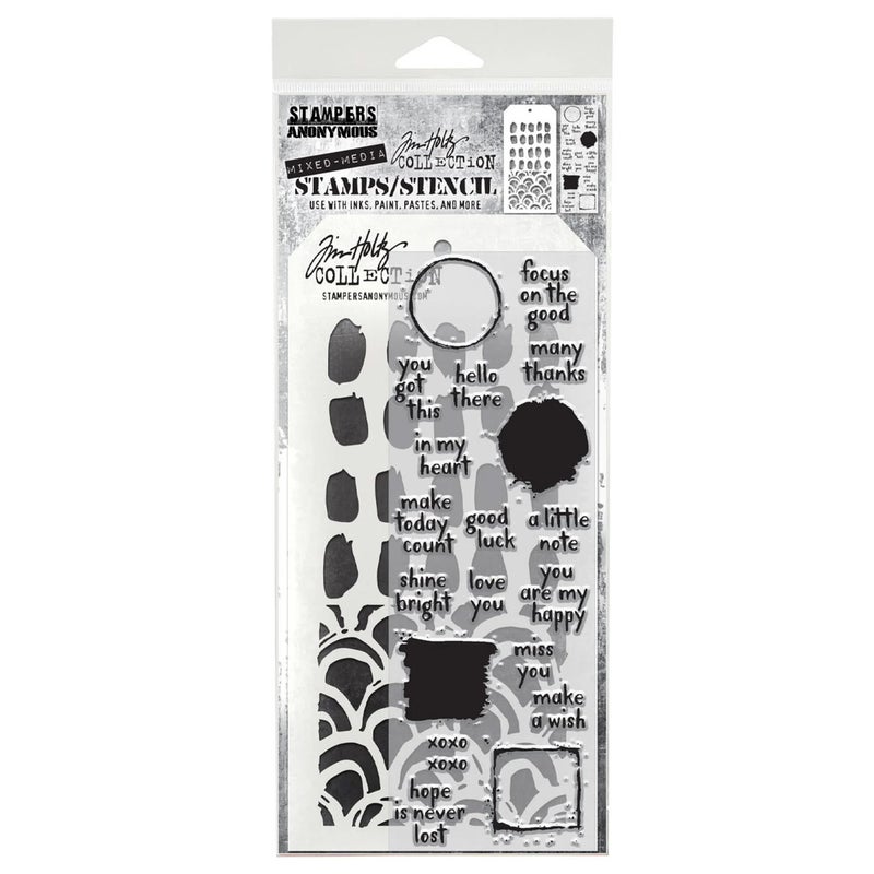 Stampers Anonymous & Tim Holtz | Leimasin- & Sapluunasetti: Note Quotes