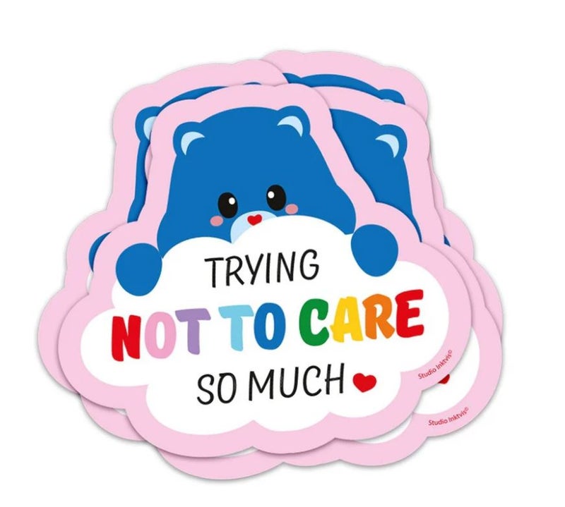 Studio Inktvis |Vinyl Sticker: Trying Not To Care
