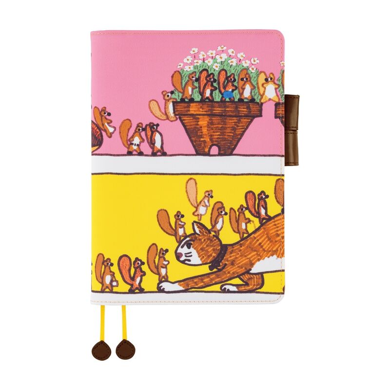 Hobonichi | Cousin A5 Kansi: 100%ORANGE - Where&rsquo;s the Squirrel Going