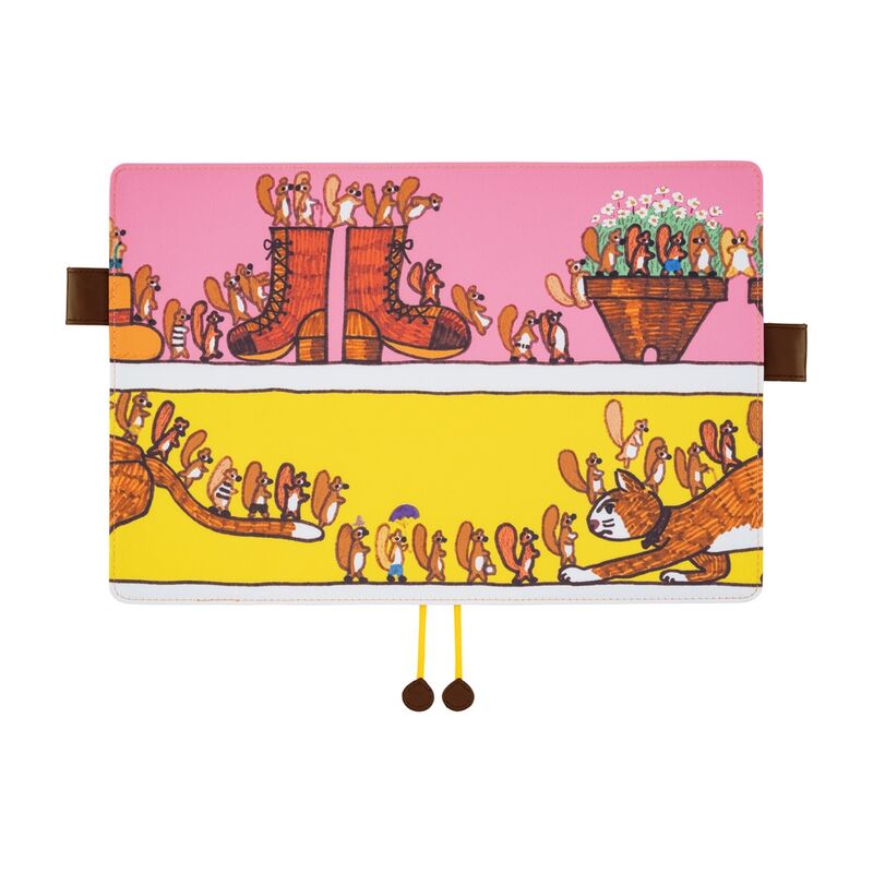 Hobonichi | Cousin A5 Kansi: 100%ORANGE - Where&rsquo;s the Squirrel Going