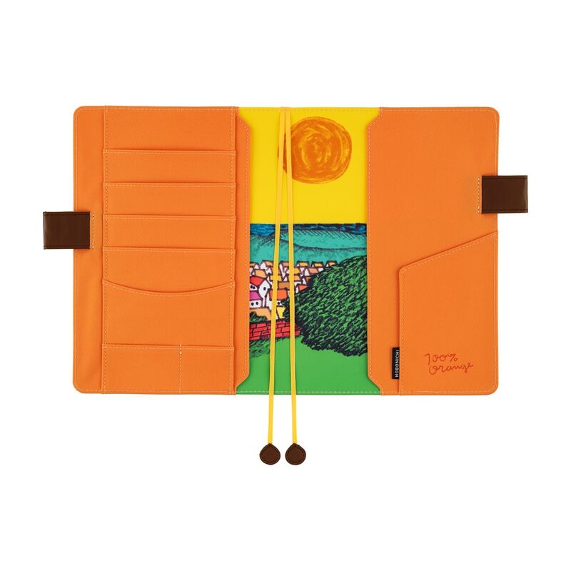 Hobonichi | Cousin A5 Kansi: 100%ORANGE - Where&rsquo;s the Squirrel Going