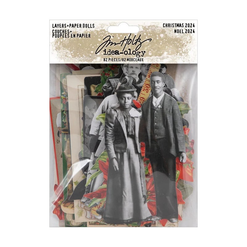 Tim Holtz Idea-Ology | Layers + Paper Dolls: Joulu - leikekuvat