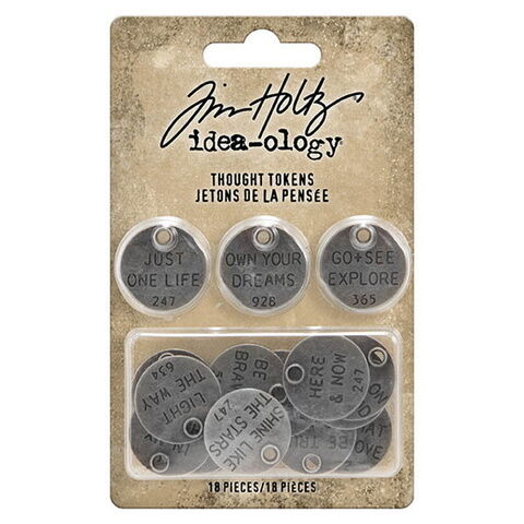 Tim Holtz Idea-Ology | Thought Tokens - Metalliriipus