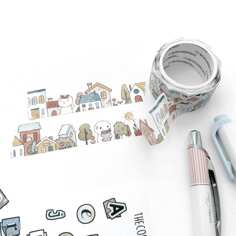 TCMC | Die-Cut Washiteippi - A Sunny Neighbourhood