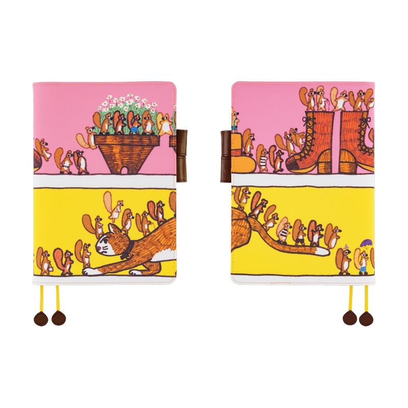 Hobonichi | Cousin A5 Kansi: 100%ORANGE - Where&rsquo;s the Squirrel Going